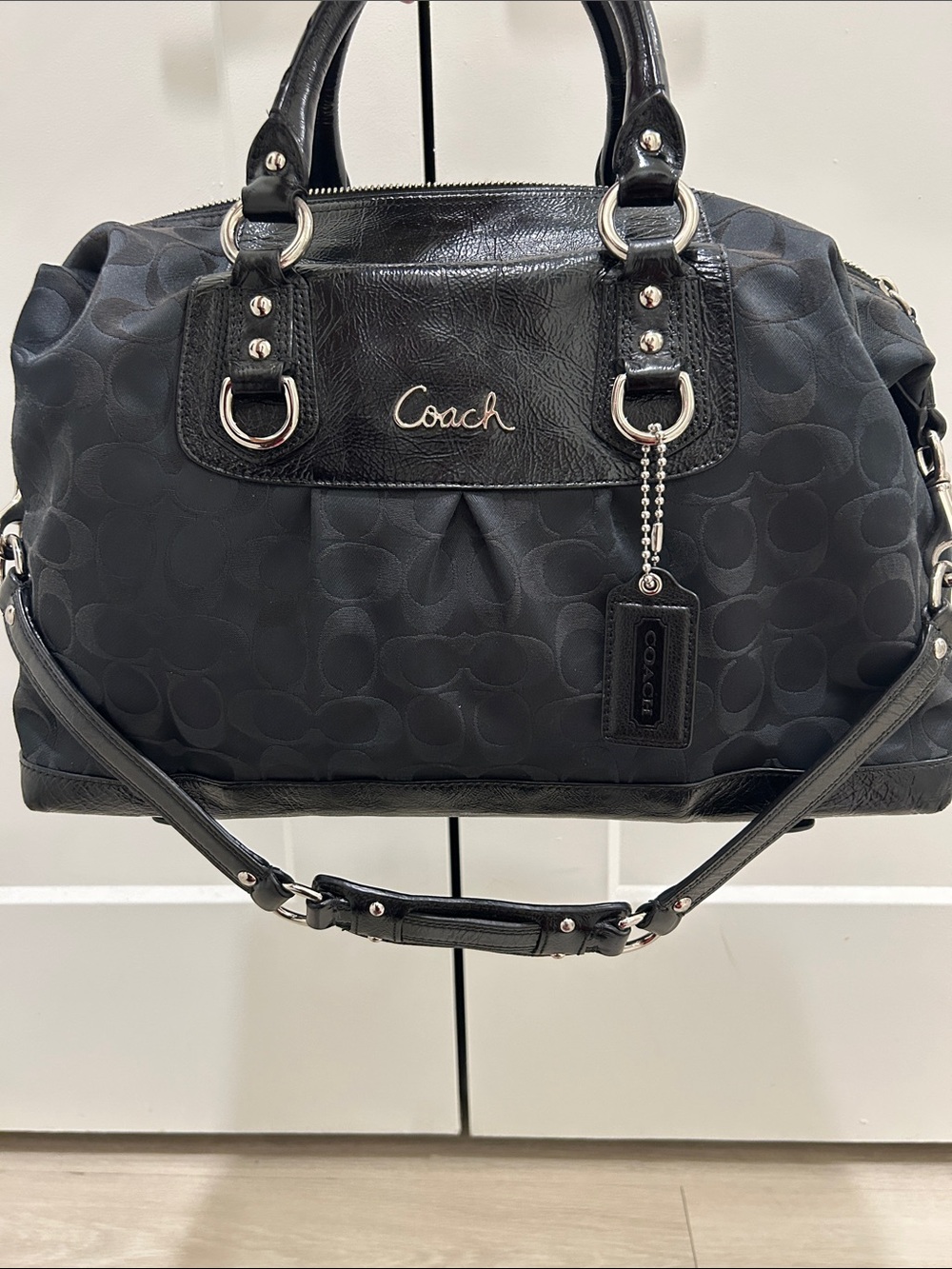 Coach Ashley Signature Sateen Large Satchel